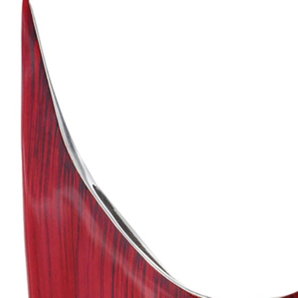 Homeroots 18" Red Aluminum Contemporary Pointed Table Vase  Aluminum 354635
