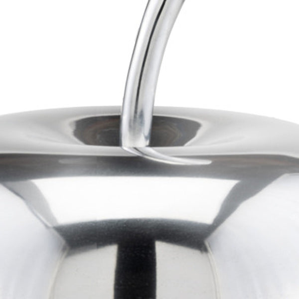 Homeroots 13" Silver Buffed Aluminum Decorative Apple Tabletop Sculpture  Buffed Aluminum 354642