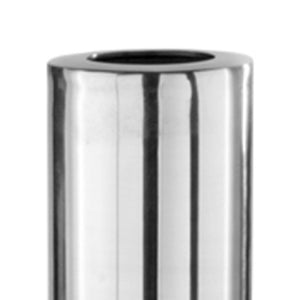 Homeroots 56" Silver Aluminum Cylinder Table Vase  Aluminum 354650