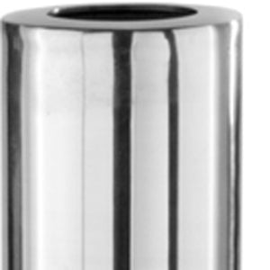 Homeroots 56" Silver Aluminum Cylinder Table Vase  Aluminum 354650