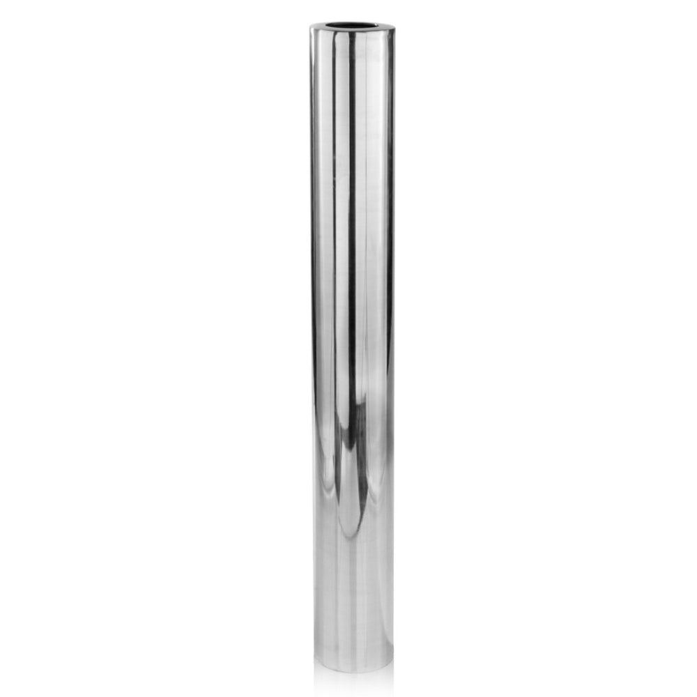 HomeRoots 56" Silver Aluminum Cylinder Table Vase - Modern Minimalist Design for Elegant Home Decor Accents Extra Large 354651