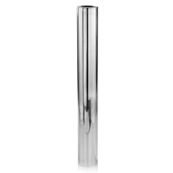 Homeroots 48" Silver Aluminum Cylinder Table Vase  Aluminum 354651