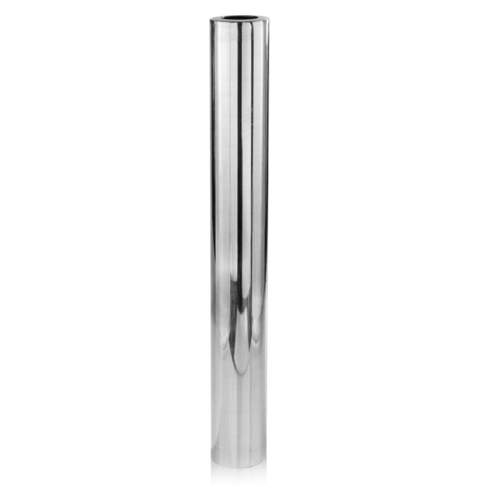 HomeRoots 40" Silver Aluminum Cylindrical Floor Vase - Modern Minimalist Accent for Home and Office Decor Large 354652
