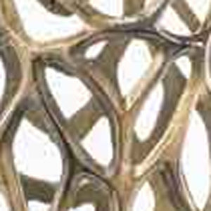 Homeroots 40" Aluminum Gold Twigs Cylinder Floor Vase  Aluminum 354654