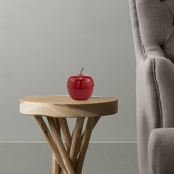 Homeroots 11" Red Aluminum Decorative Apple Tabletop Sculpture  Aluminum 354656