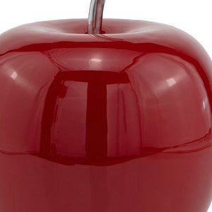 Homeroots 11" Red Aluminum Decorative Apple Tabletop Sculpture  Aluminum 354656
