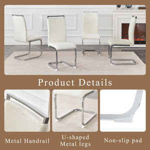 English Elm Luxury Dining Chairs Set Of 4 - Soft Teddy Velvet Fabric With Sleek Silver Legs For Modern Elegance W1151P324773