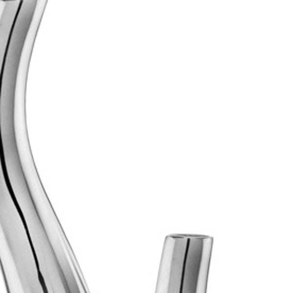 Homeroots Set Of Two Silver Aluminum Squiggly Table Vases  Aluminum 354815