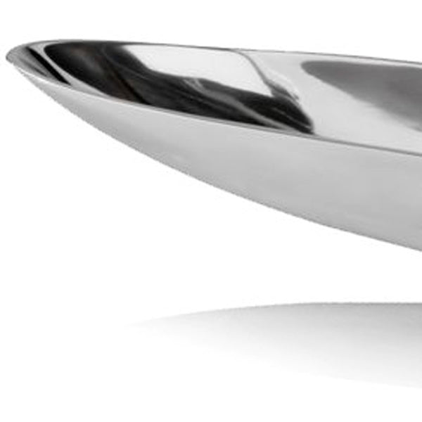 Homeroots 32" Contempo Shiny Silver Long Boat Tray   354890