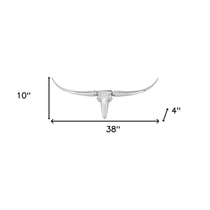 Homeroots 10" Silver Buffed Aluminum Decorative Wall Sculpture  Buffed Aluminum 354905