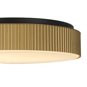 English Elm 13 Inch Matte Led Flush Mount Dimmable Ceiling Light for Bedroom Hall or Kitchen Antique Brass B370P421876