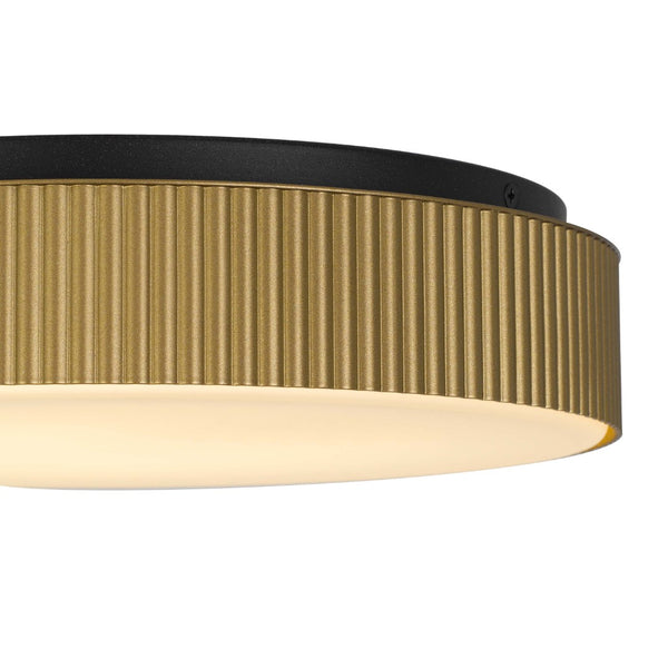 English Elm 13 Inch Matte Led Flush Mount Dimmable Ceiling Light for Bedroom Hall or Kitchen Antique Brass B370P421876