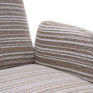 English Elm Modern Boucle 360° Swivel Leisure Chair with High‑Resilience Sponge, Supportive Curve, 550lb Capacity khaki W395P355481