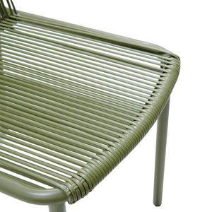 English Elm Christopher Knight Home® - Burgess Outdoor Stacking Dining Chair set of 4 — UV-Resistant PE Rattan with Iron Frame, Weatherproof Elegance Green 26.8 L x 22 W x 21.3 H N776P307914G