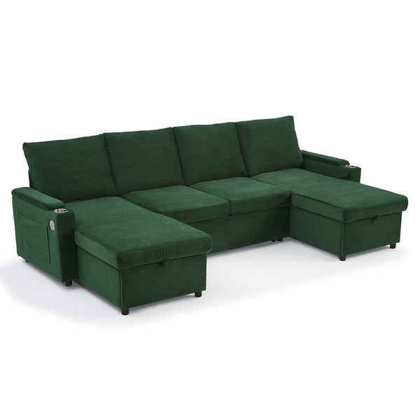 English Elm Swivel Barrel Accent Chair Chenille Tufted Round Club Seat for Living Room Lounge Green N719S002190F