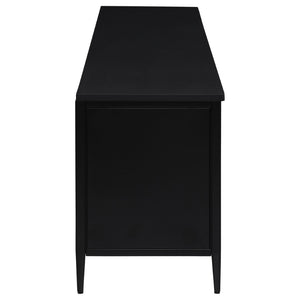 English Elm Kenneth Wide Rattan Front Metal Media Console for Large Living Room Tvs B062P440087