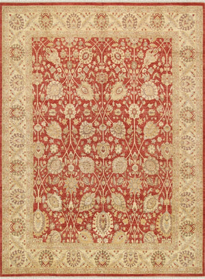 Pasargad Home Denver Hand-knotted Lamb's Wool Area Rug - Elegant Floral Design For Any Room   Pmg-307 12x16