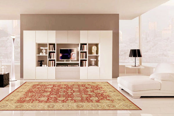 Pasargad Home Denver Hand-knotted Lamb's Wool Area Rug - Elegant Floral Design For Any Room   Pmg-307 12x16