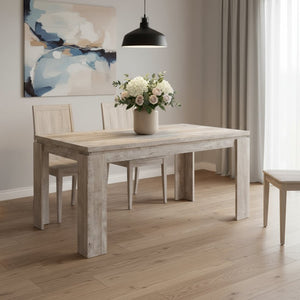 HomeRoots 36" Taupe Dining Table - Modern Rectangle Design for Up to 6, Durable & Stylish for Any Occasion 355696