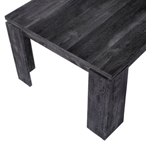 HomeRoots 36" Contemporary Black Dining Table - Stylish, Durable Design for 6 - Perfect for Home or Restaurant Use 355697