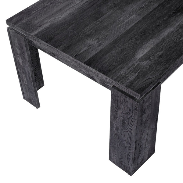 HomeRoots 36" Contemporary Black Dining Table - Stylish, Durable Design for 6 - Perfect for Home or Restaurant Use 355697