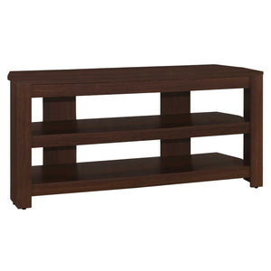 Homeroots 42" Dark Brown Open Shelving Tv Stand  Manufactured Wood 355704