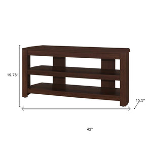 HomeRoots 42" Dark Brown Open Shelving TV Stand – Versatile Media Console for Modern Living Room & Home Decor 355704
