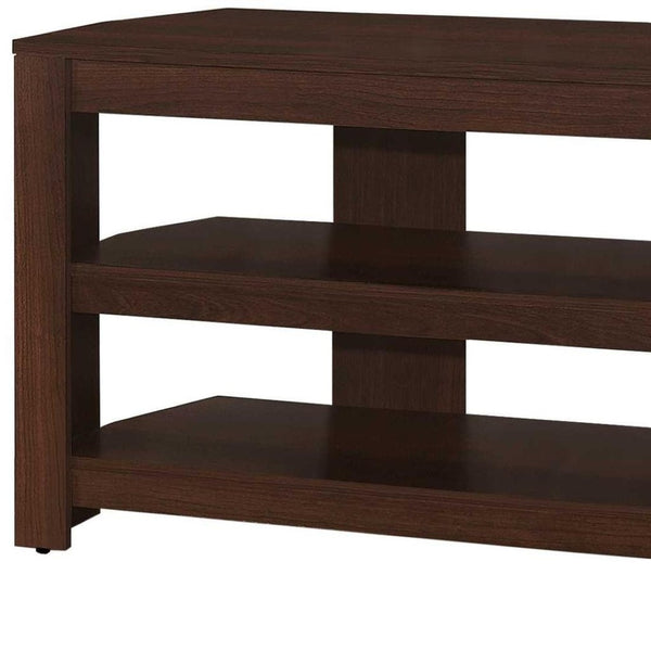 HomeRoots 42" Dark Brown Open Shelving TV Stand – Versatile Media Console for Modern Living Room & Home Decor 355704
