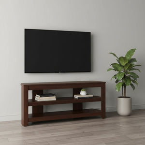 HomeRoots 42" Dark Brown Open Shelving TV Stand – Versatile Media Console for Modern Living Room & Home Decor 355704