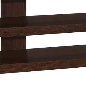 Homeroots 42" Dark Brown Open Shelving Tv Stand  Manufactured Wood 355704