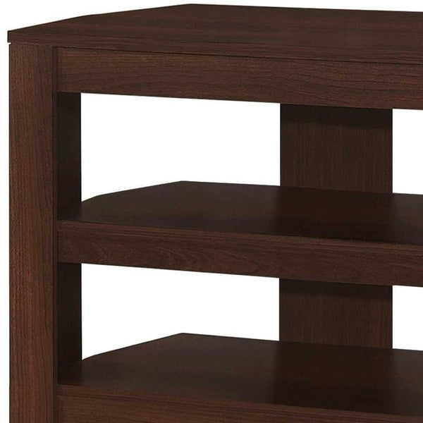 HomeRoots 42" Dark Brown Open Shelving TV Stand – Versatile Media Console for Modern Living Room & Home Decor 355704