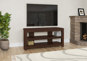 HomeRoots 42" Dark Brown Open Shelving TV Stand – Versatile Media Console for Modern Living Room & Home Decor 355704