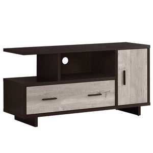 Homeroots 47" Wood Brown Cabinet Enclosed Storage Tv Stand  Manufactured Wood 355707
