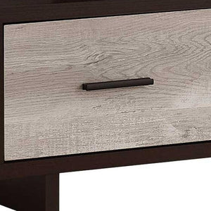 HomeRoots 47" Stylish Wood Brown TV Stand with Enclosed Storage & Open Shelves - Perfect for Home Organization! 355707