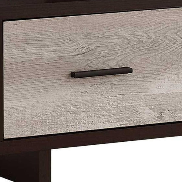 HomeRoots 47" Stylish Wood Brown TV Stand with Enclosed Storage & Open Shelves - Perfect for Home Organization! 355707