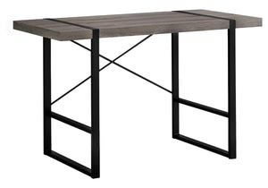 HomeRoots 24" Taupe and Black Computer Desk - Stylish Executive Workspace for Home or Office with Durability 355718