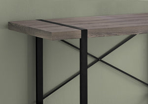 HomeRoots 24" Taupe and Black Computer Desk - Stylish Executive Workspace for Home or Office with Durability 355718