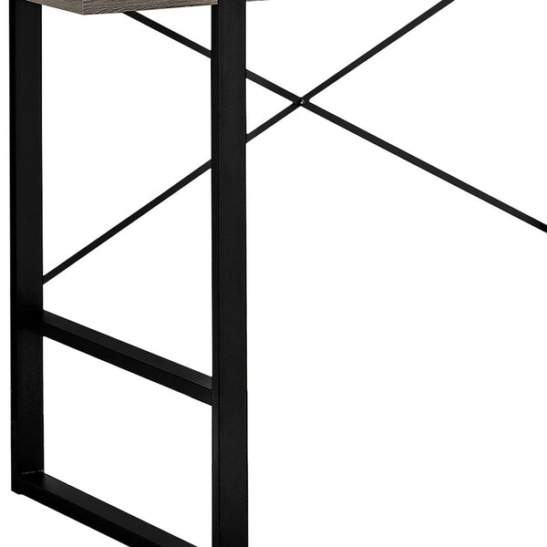 Homeroots 24" Taupe And Black Computer Desk   355718