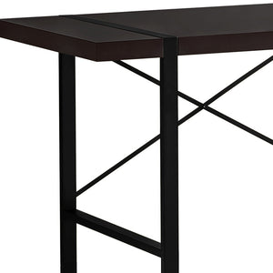 Homeroots 24" Dark Brown And Black Computer Desk   355719