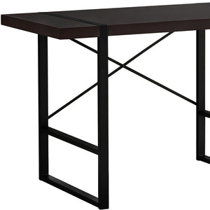 Homeroots 24" Dark Brown And Black Computer Desk   355719
