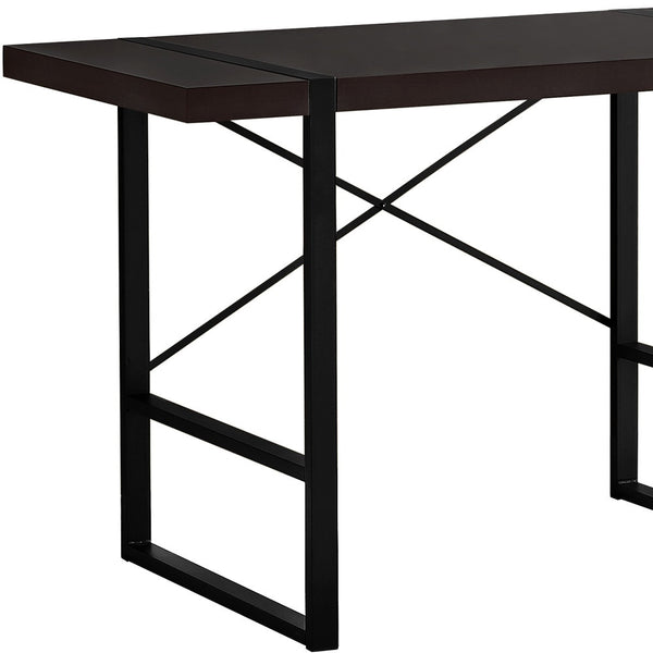 Homeroots 24" Dark Brown And Black Computer Desk   355719