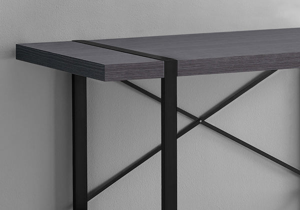 HomeRoots 24" Gray and Black Computer Desk - Stylish, Durable Workspace for Home Office or Professional Use 355720