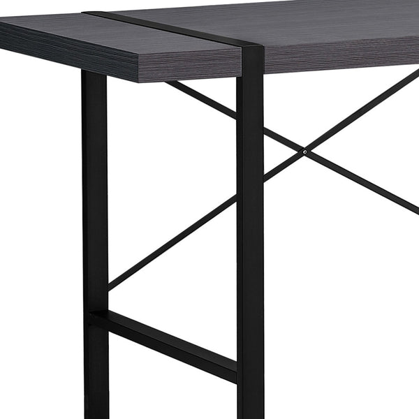 Homeroots 24" Gray And Black Computer Desk   355720