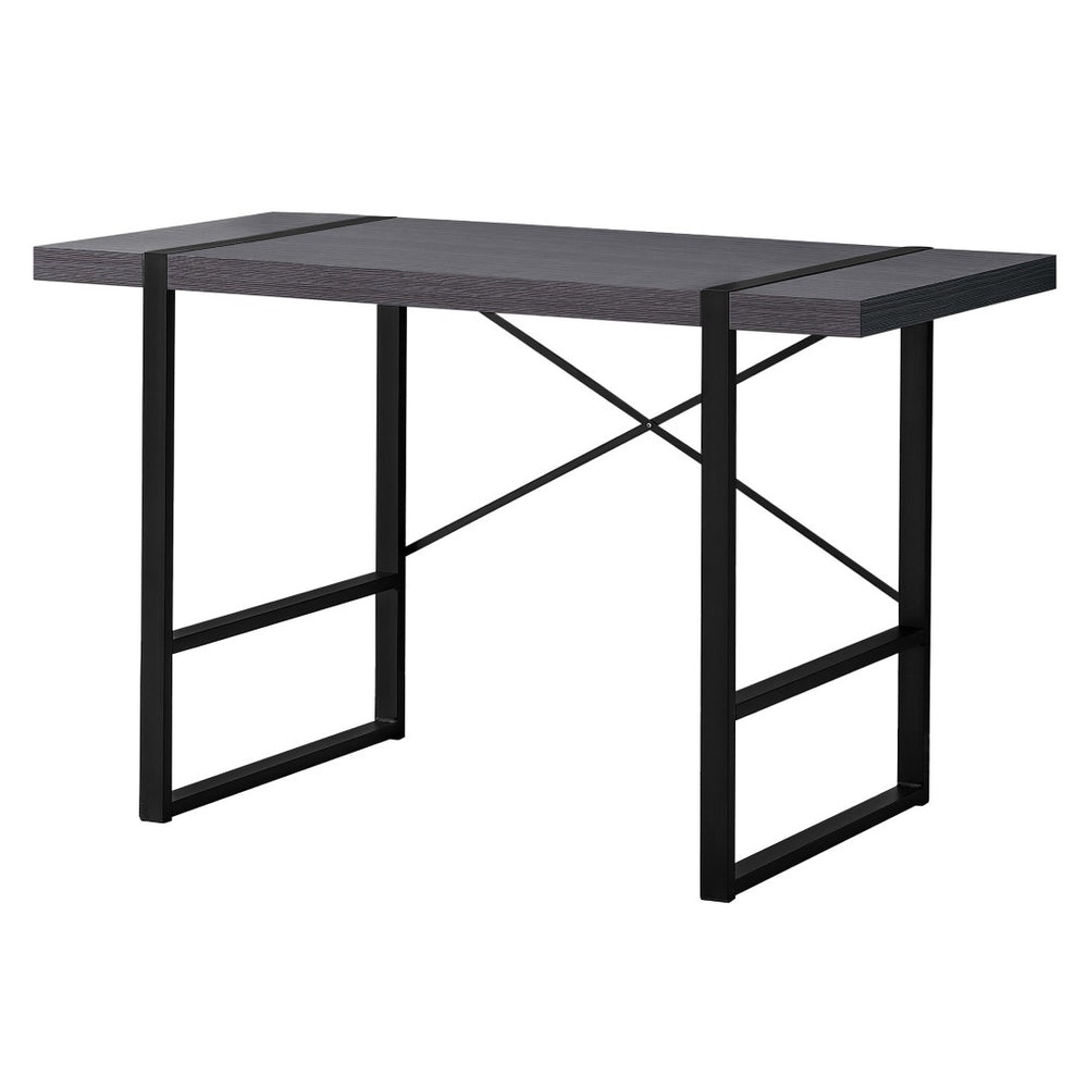 HomeRoots 24" Gray and Black Computer Desk - Stylish, Durable Workspace for Home Office or Professional Use 355720