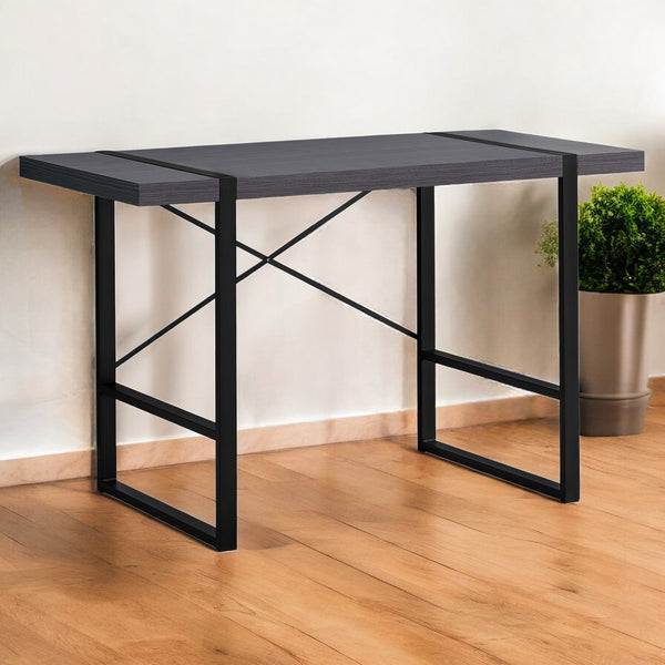 Homeroots 24" Gray And Black Computer Desk   355720