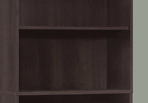 HomeRoots 71" Cappuccino Wood Adjustable Bookcase - Elegant Storage Solution for Stylish Home Organization 355724