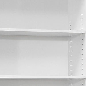 HomeRoots 71" Stylish White Wood Adjustable Bookcase - Five Tier Storage Solution for Home & Office Decor 355727