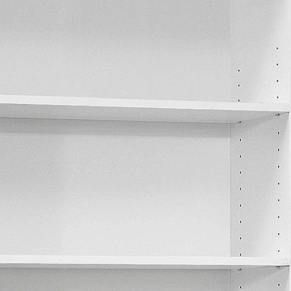 HomeRoots 71" Stylish White Wood Adjustable Bookcase - Five Tier Storage Solution for Home & Office Decor 355727