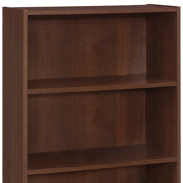 Homeroots 36" Brown Wood Adjustable Bookcase   355728