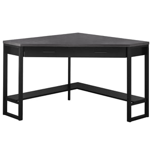 Homeroots 42" Gray And Black Corner Computer Desk   355734